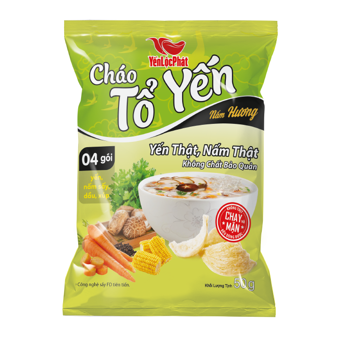 CHÁO TỔ YẾN CHAY NẤM HƯƠNG YẾN LỘC PHÁT